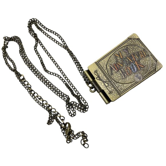 Disney Parks UP MY ADVENTURE BOOK Pendant Necklace Heavy Metal HTF